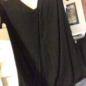 LUSH Black surplice top MEDIUM